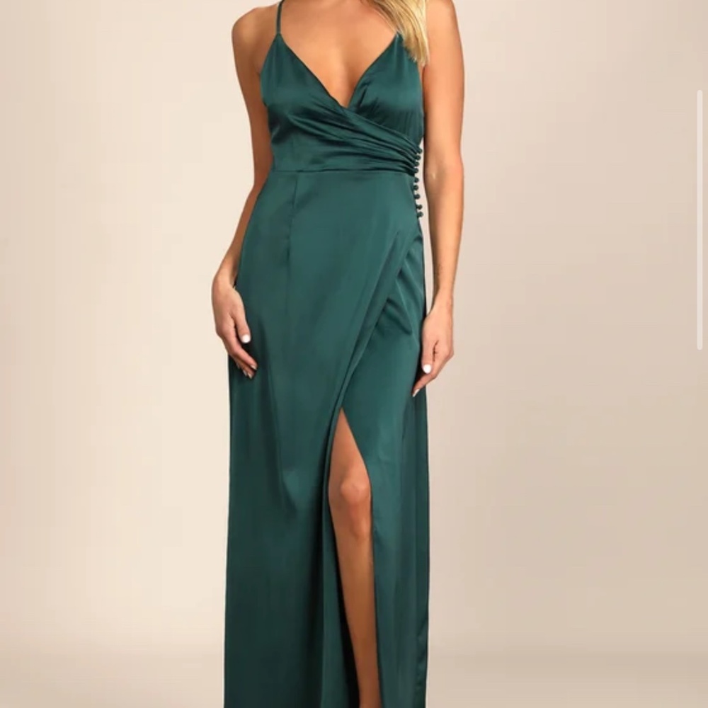 Teal green bridesmaid dress